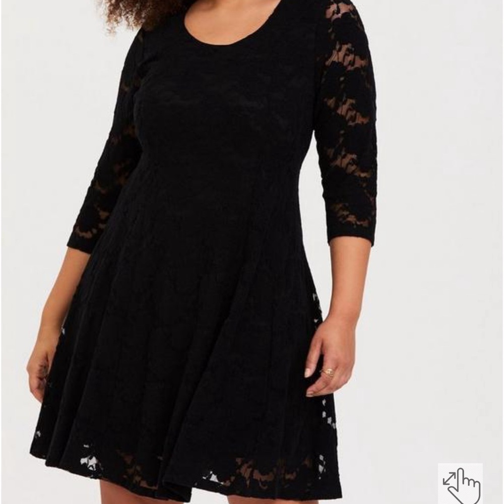 Torrid mini lace fluted dress, size 2 - Picture 1 of 5